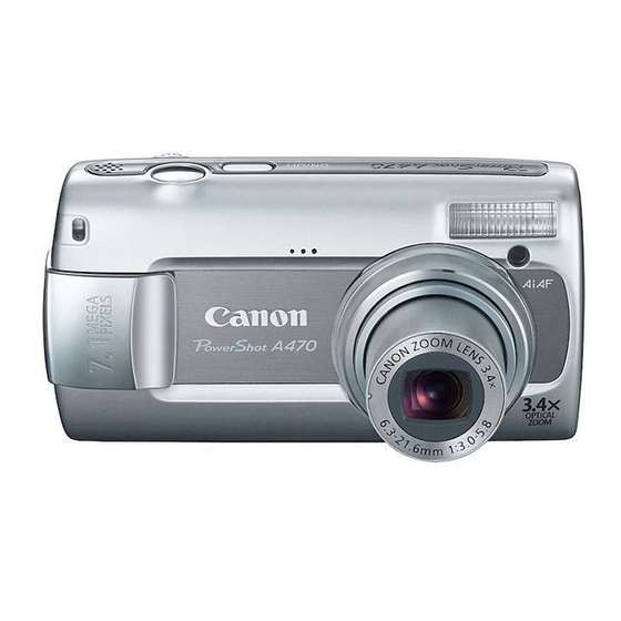 Canon PowerShot A470 Guide D'utilisation