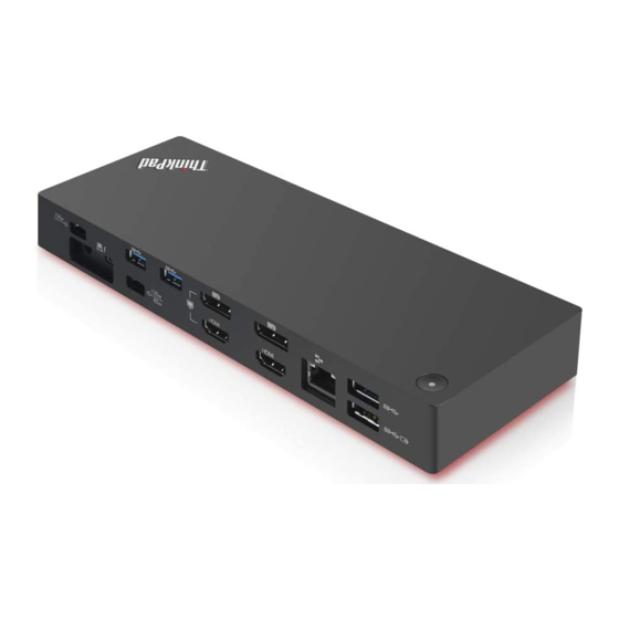 Lenovo ThinkPad Thunderbolt 3 Dock Gen 2 Guide D'utilisation