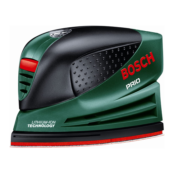 Bosch PRIO Instructions D'emploi