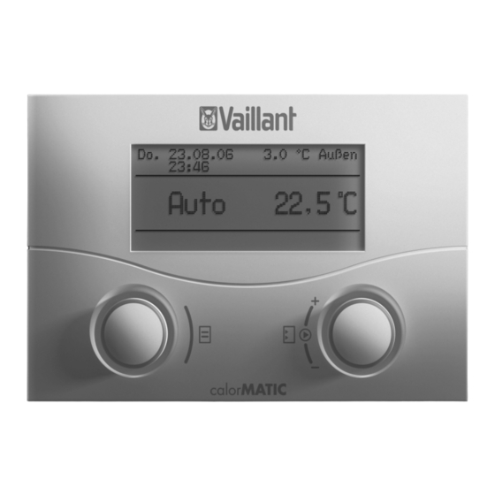 Vaillant calorMATIC 430 Notice D'emploi Et D'installation