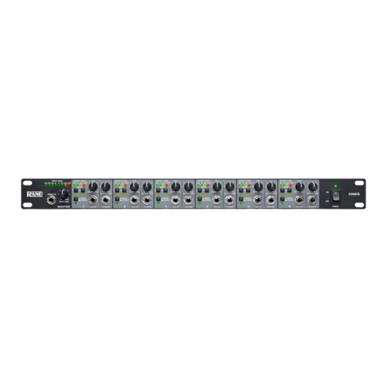 Rane HA6S Guide D'utilisation