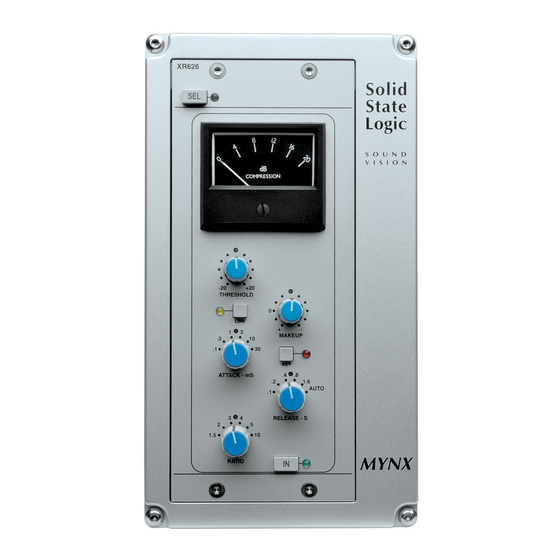 Solid State Logic MYNX Manuel D'installation