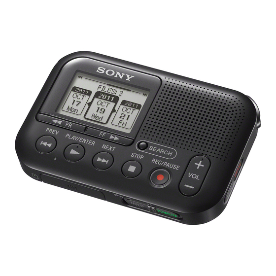 Sony ICD-LX30 Mode D'emploi
