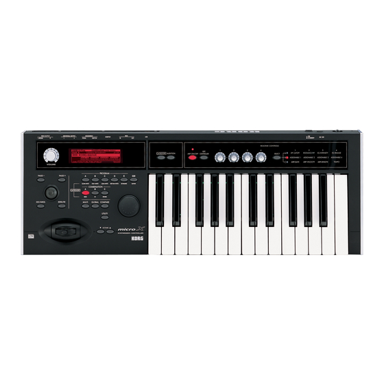 Korg microX X50 Guide Des Paramètres