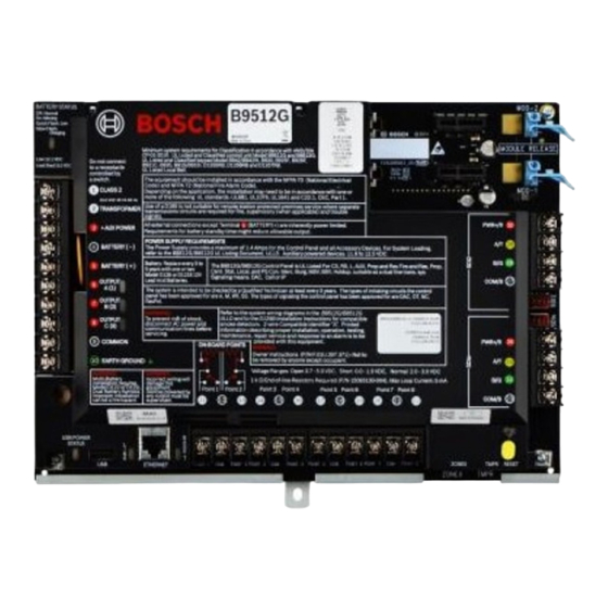 Bosch Centrale G Série Guide De Démarrage Rapide Pour L'utilisateur