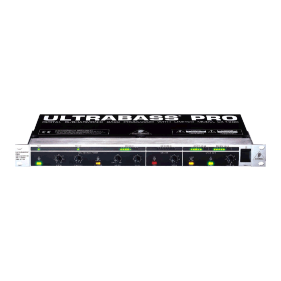 Behringer Ultrabass PRO EX1200 Notice D'utilisation