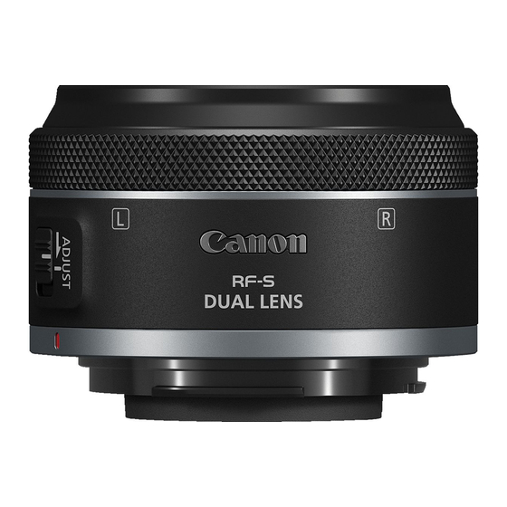 Canon RF-S Mode D'emploi