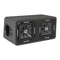 Kicker SOLO-BARIC TS10L7 Manuel D'utilisation