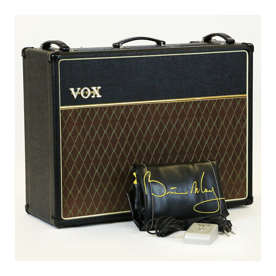 Vox AC30 BRIAN MAY Manuel D'utilisation