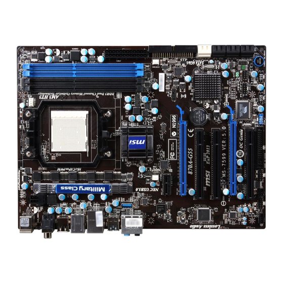 MSI 870A-G55 Serie Manuels