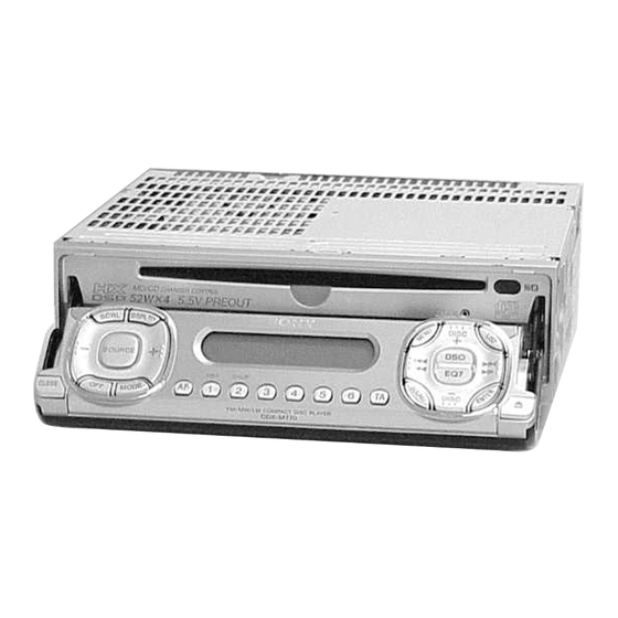 Sony CDX-M770 Mode D'emploi