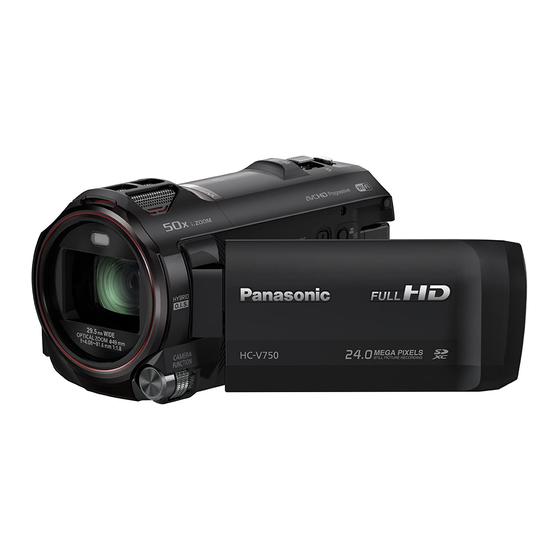 Panasonic HC-W850 Mode D'emploi De Base