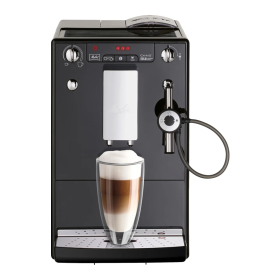 Melitta CAFFEO SOLO & PERFECT MILK Mode D'emploi