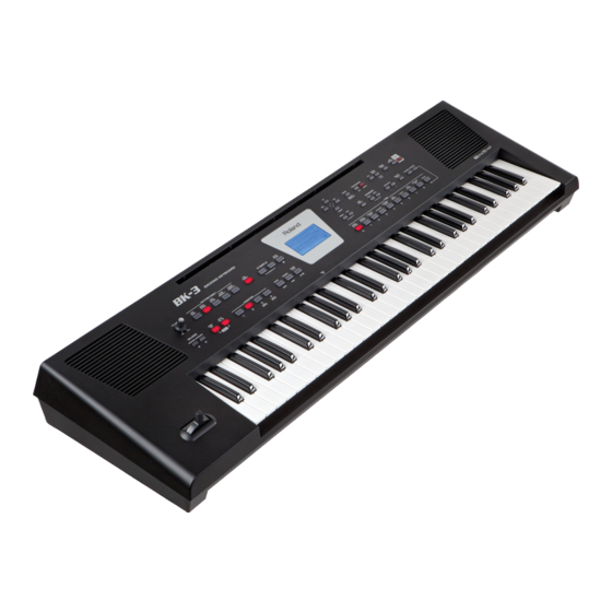 Roland BK-3 Mode D'emploi