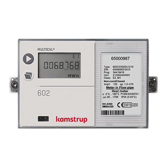 Kamstrup Multical 602 Instructions De Montage