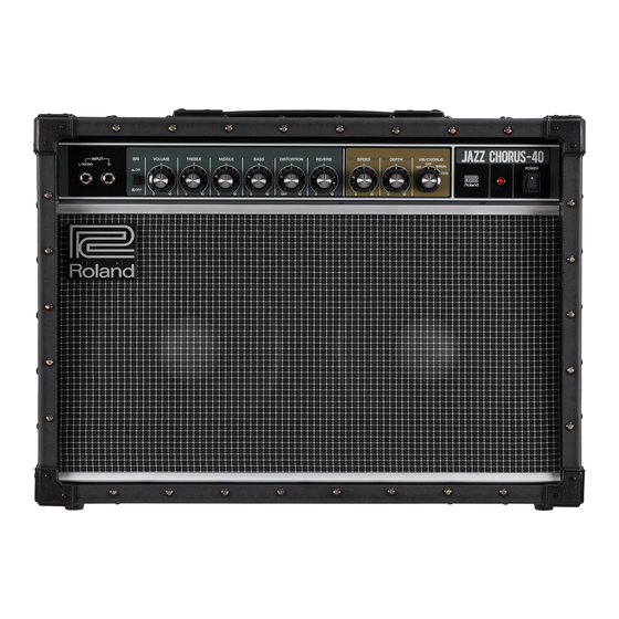 Roland Jazz Chorus JC-40 Mode D'emploi