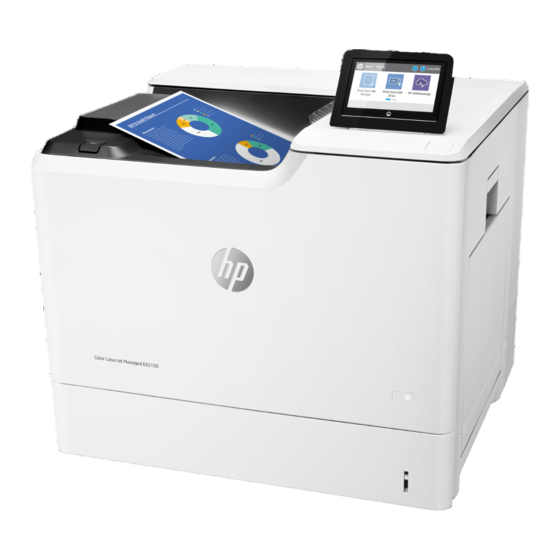 HP Color LaserJet Managed E65150 Guide De L'utilisateur