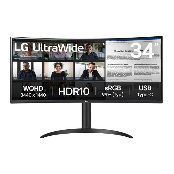 LG 34WR55QK Serie Manuel D'utilisation