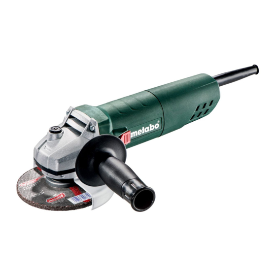 Metabo W 750-115 Mode D'emploi