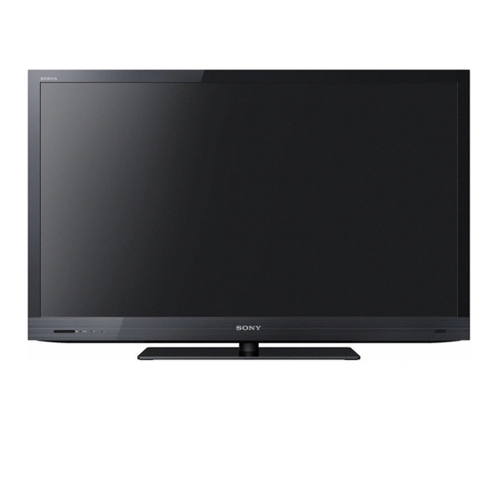 Sony BRAVIA KDL-40EX721 Mode D'emploi