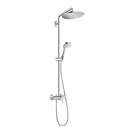 Hansgrohe Croma Select S 280 1jet Showerpipe 26791000 Mode D'emploi / Instructions De Montage