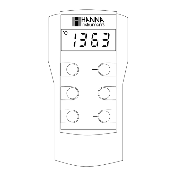 Hanna Instruments HI 935005 Notice D'utilisation