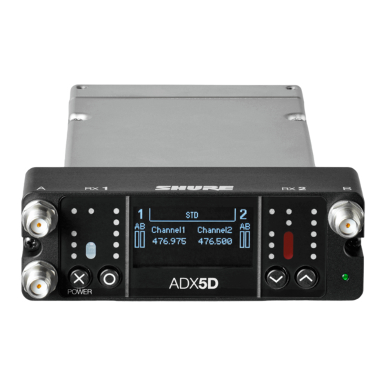 Shure ADX5D Mode D'emploi