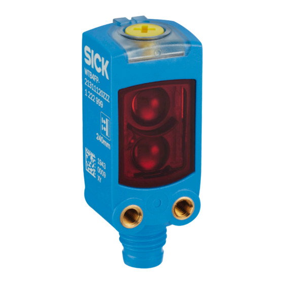 SICK WTB4F SingleLine Instructions D'installation