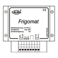 Calira Frigomat Mode D'emploi