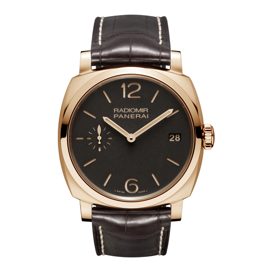 Panerai Radiomir 1940 3 Days Mode D'emploi