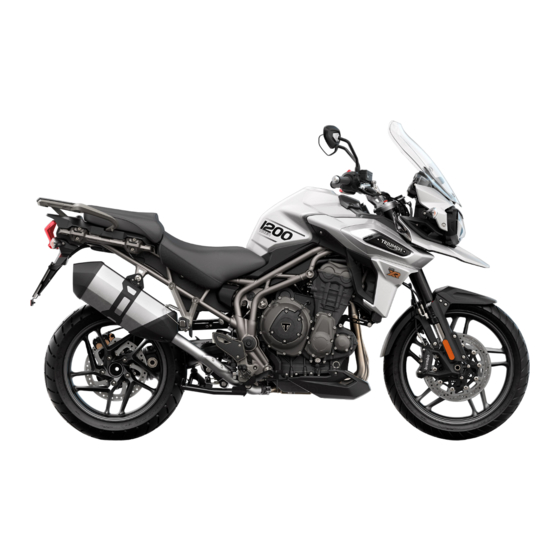 Triumph Tiger 1200 XR 2018 Manuel Du Propriétaire