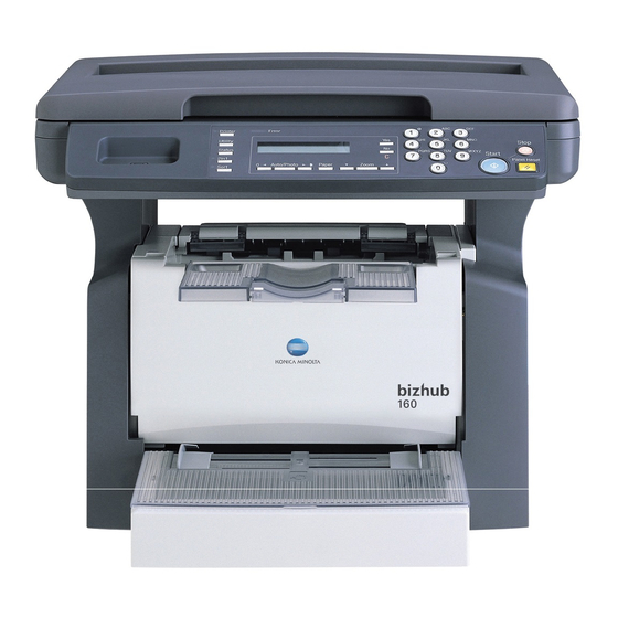 Konica Minolta bizhub 160 Mode D'emploi