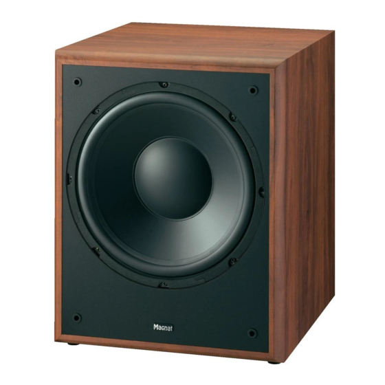 Magnat MONITOR SUPREME SUB 301A Mode D'emploi