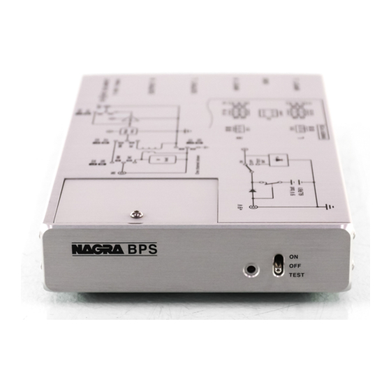 Nagra BPS Mode D'emploi