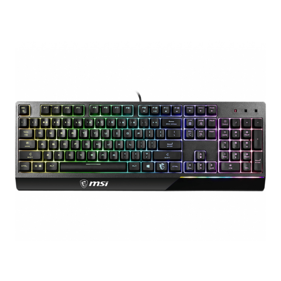 MSI Vigor GK30 Manuel D'utilisation