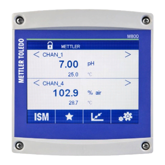 Mettler Toledo M800 Guide Rapide