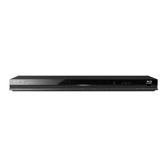 Sony BDP-BX37 Mode D'emploi