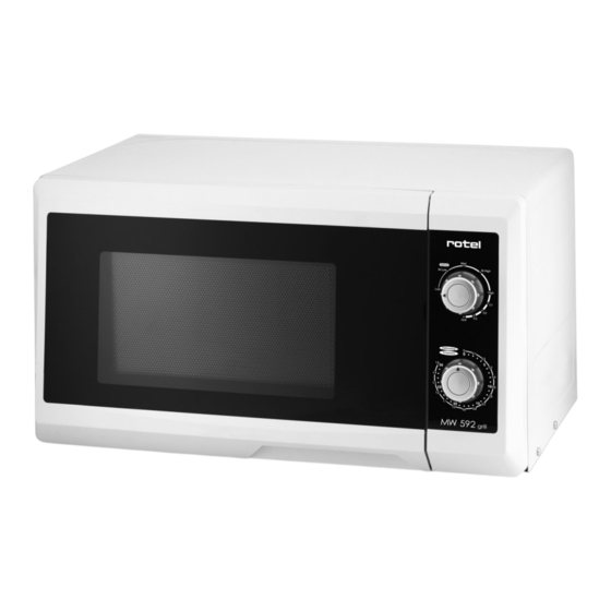 Rotel MW 592 grill Mode D'emploi