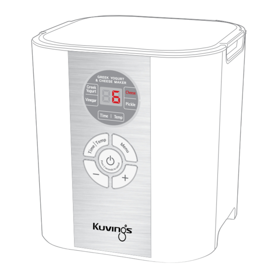 Kuvings KGC-S POWER FERMENTER GRIS Manuel D'utilisation