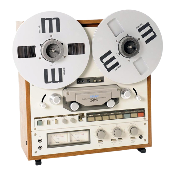 Teac X-10R Manuel Du Propriétaire