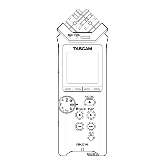 Tascam DR-22WL Manuel De Référence