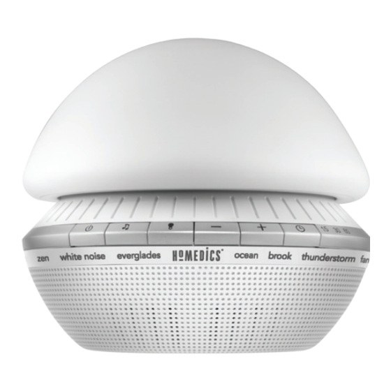 HoMedics SOUNDSPA ENLIVEN Manuels