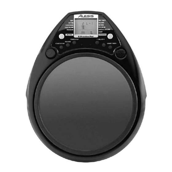 Alesis E-PRACTICE PAD Guide D'utilisation Rapide