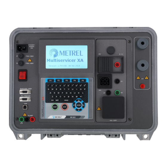 METREL Multiservicer XA Manuel Utilisateur