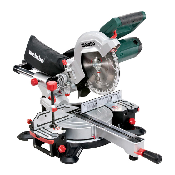 Metabo KGS 216 Notice Originale