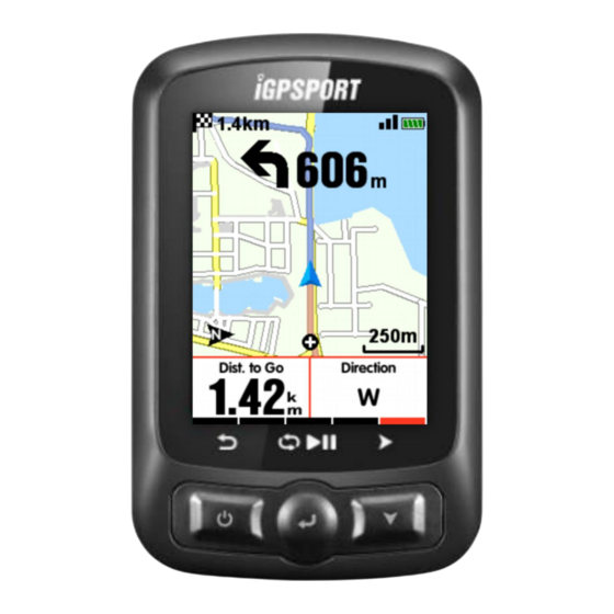 iGPSPORT iGS620 GPS CYCLISME Manuel Utilisateur