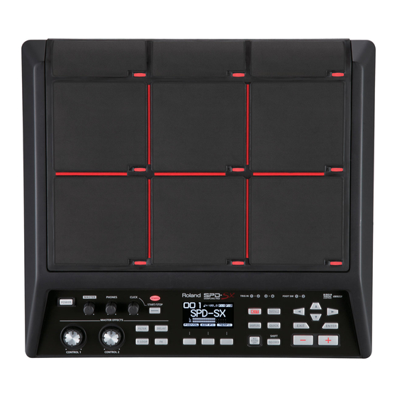 Roland SPD-SX Mode D'emploi