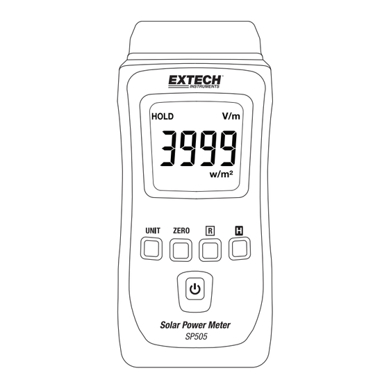 Extech SP505 Manuel D'utilisation