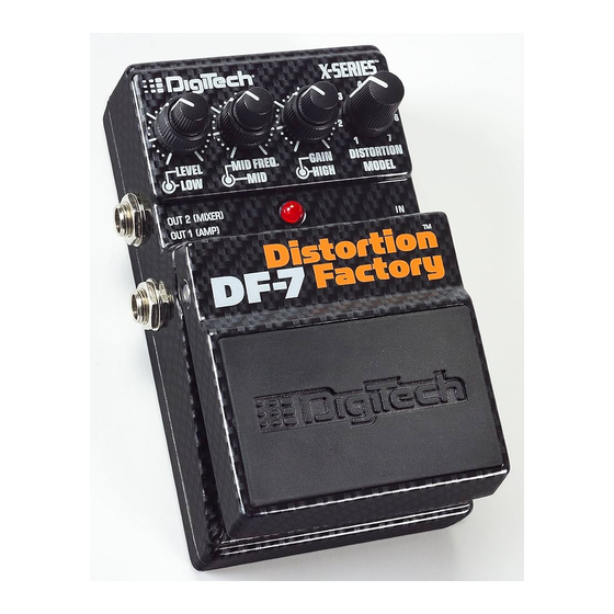 DigiTech DF-7 Distortion Factory Mode D'emploi