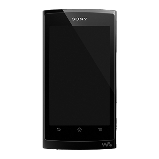 Sony WALKMAN NWZ-Z1040 Manuel D'aide